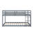 Rubber Wood Twin On Twin Ground Bunk Bed Equipped With Ladder-820306802