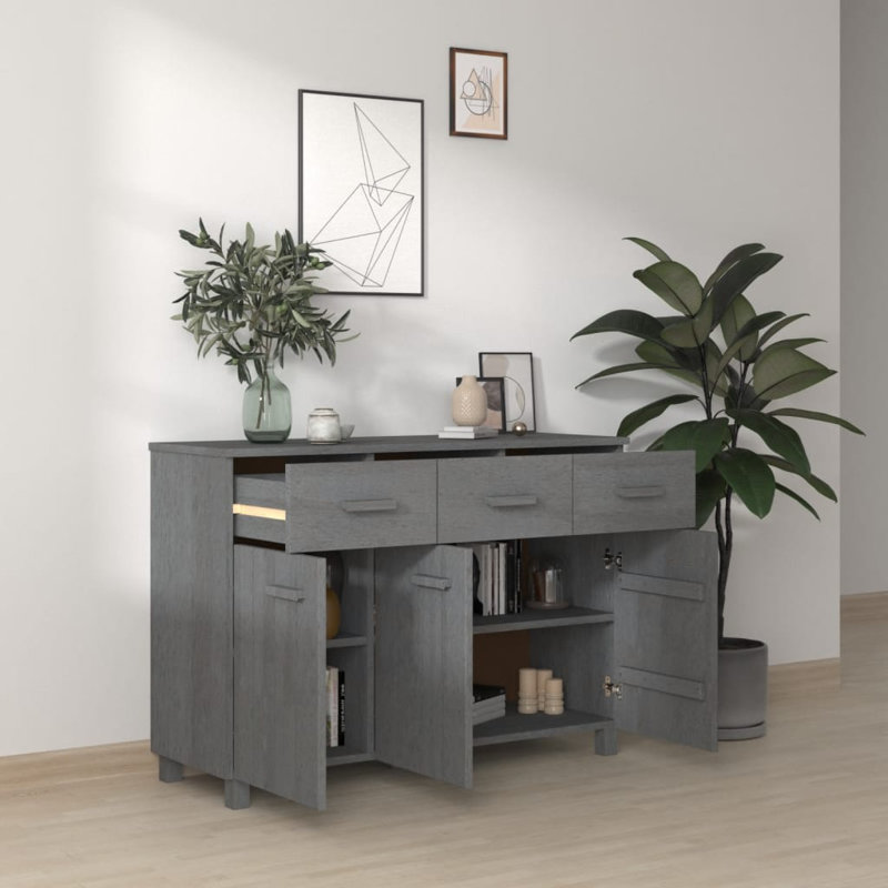 Buffet-bar Hamar avec tiroirs HAMAR, Gris foncé