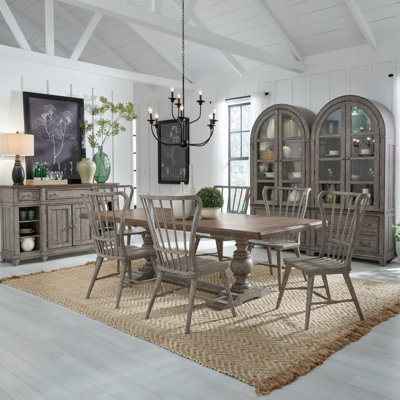 Chalita Trestle Dining Set with Rectangular Table