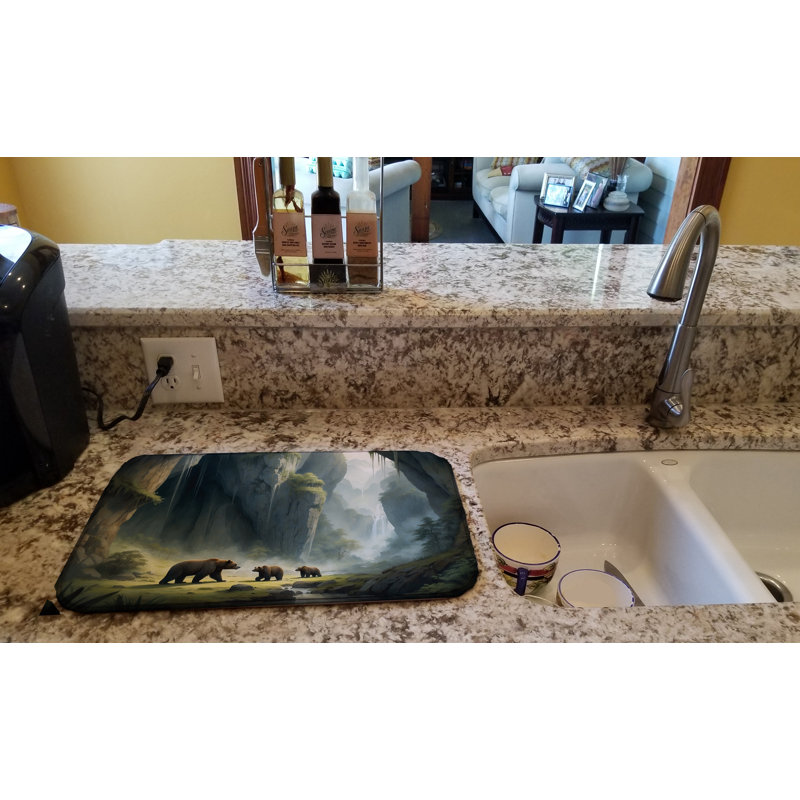 Cave Bears Dish Drying Mat