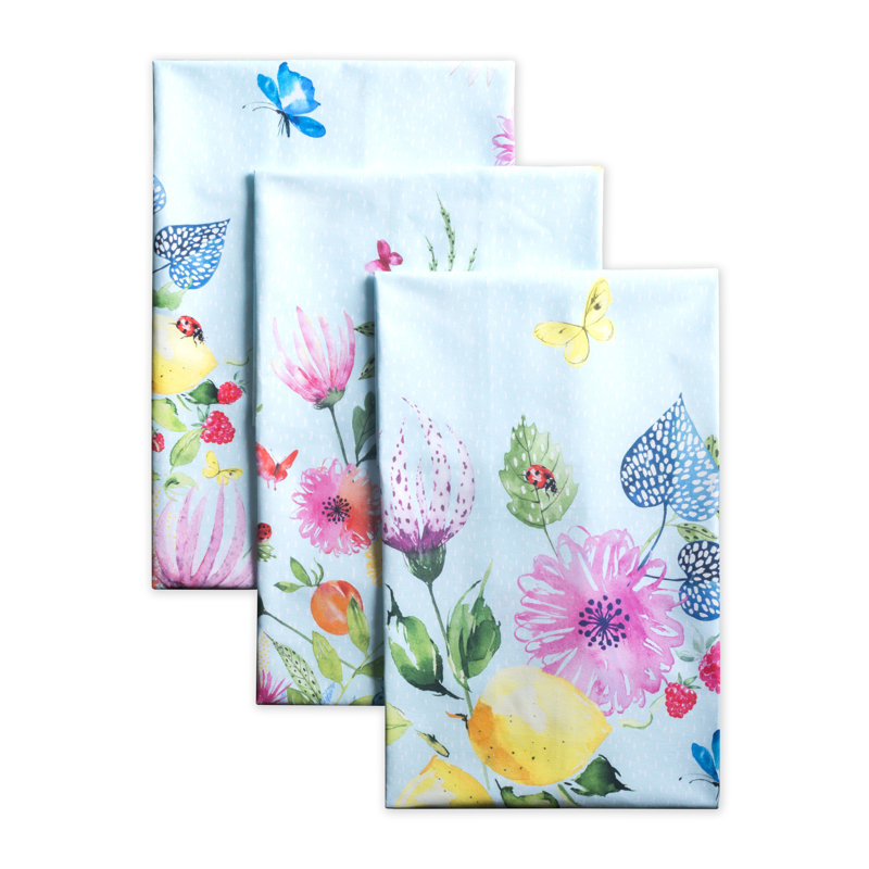 Ensemble de 3 serviettes à thé Jardin D'ete, Menthe
