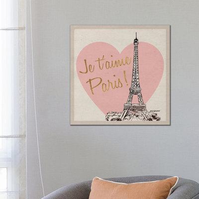 Je T'Aime Paris! by Nicholas Biscardi - Wrapped Canvas Gallery-Wrapped Canvas Giclée