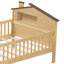Lit plateforme en bois avec tête de lit en forme de maison-1529620600-1529620601