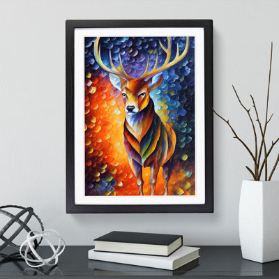 XV1022-4174X Stag Portrait No.2 - Single Picture Frame Print
