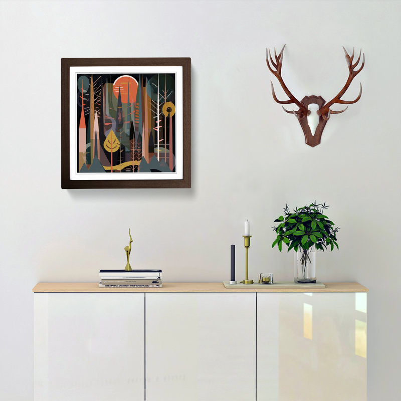 Single Picture Frame Print on Wood, Walnut