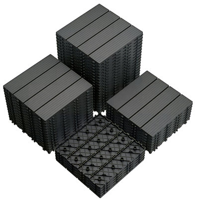 Dalles de terrasse emboîtables en plastique