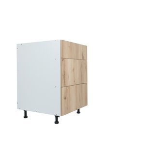 Radiance 17 Ready to assemble Light Oak Base Kitchen Cabinet, 3 Drawer