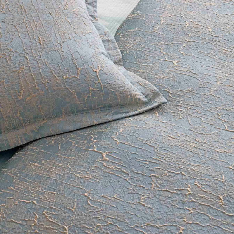 Allure Duvet Cover Set, Aqua, Queen Duvet Cover + 2 Shams