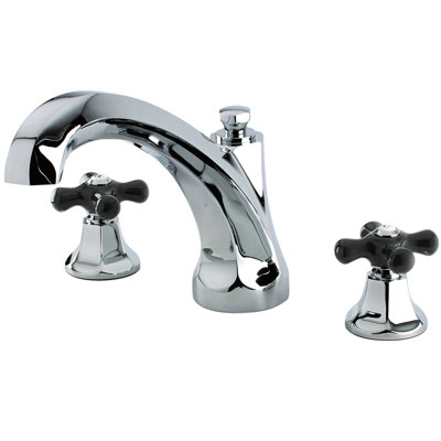 Robinet de baignoire romaine à deux poignées à fixation sur le comptoir à 3 trous Kingston Brass