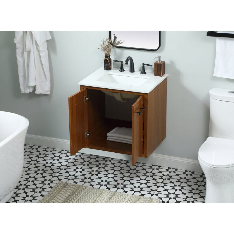 Ensemble de meuble-lavabo simple 24 po Cyrus, Teck