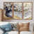 Toile avec cadre flottant brun