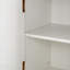 Meuble bas moderne de style milieu du siècle, 68,5 cm de hauteur, console de rangement pour serviettes rétro avec portes et étagère réglables - Noyer-1049216592