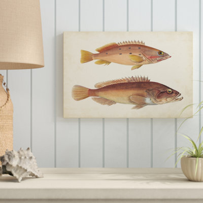 «Antique Fish Species I», peinture sur toile