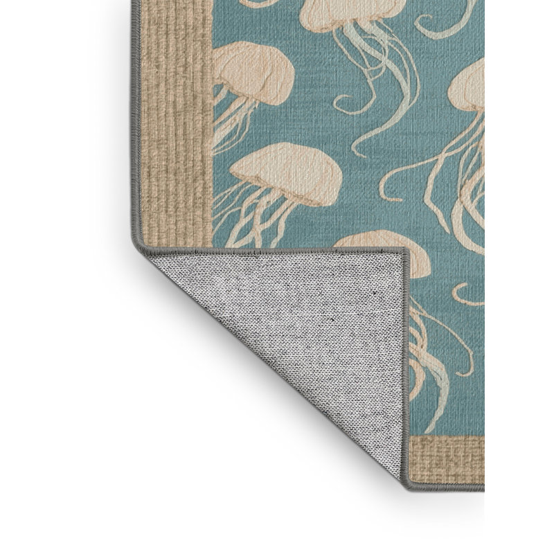  Tapis bord de mer lavable Jellyfish Ballet, Tapis de couloir 2 pi x 4 pi