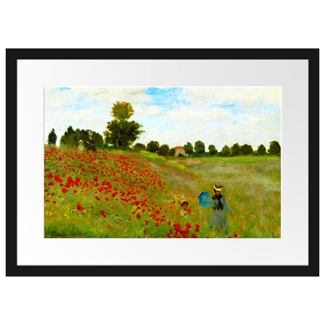 Gerahmter Kunstdruck Fields Around Argenteuil von Claude Monet