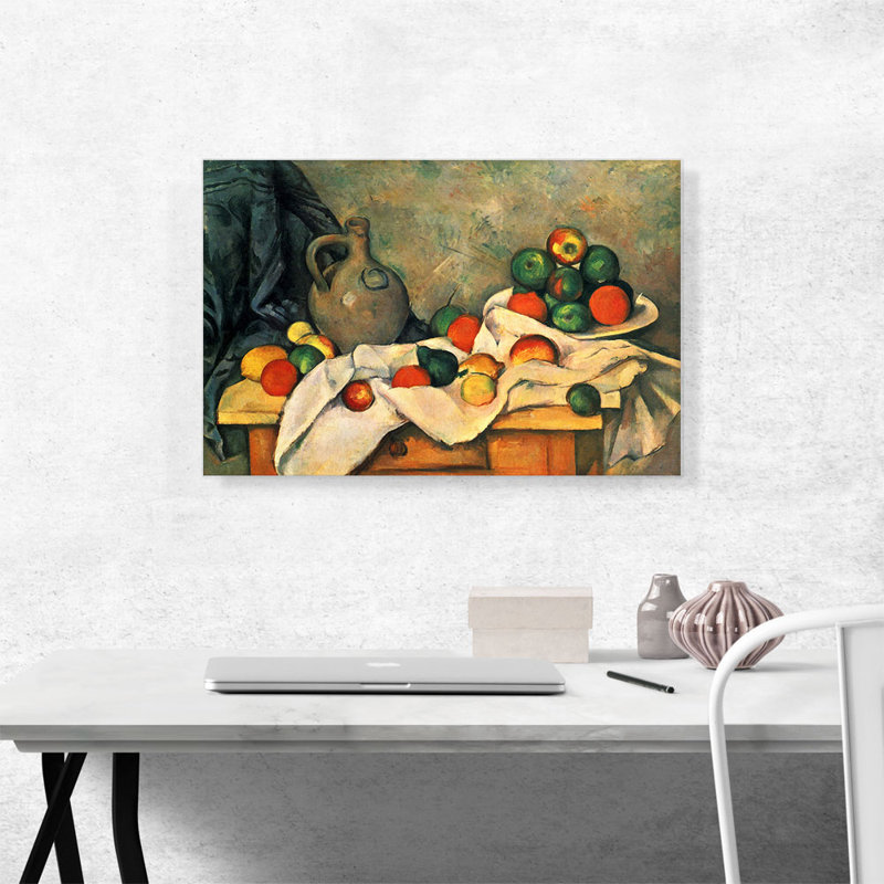 Rideau, cruche et bol à fruits - impression, H 18 po x l 26 po x P 0,75 po