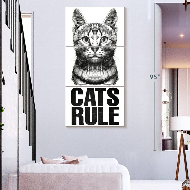 Cats Rule, 80" H x 39" W