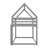 Low House Bunk Bed with Integrated Ladder-1553496721