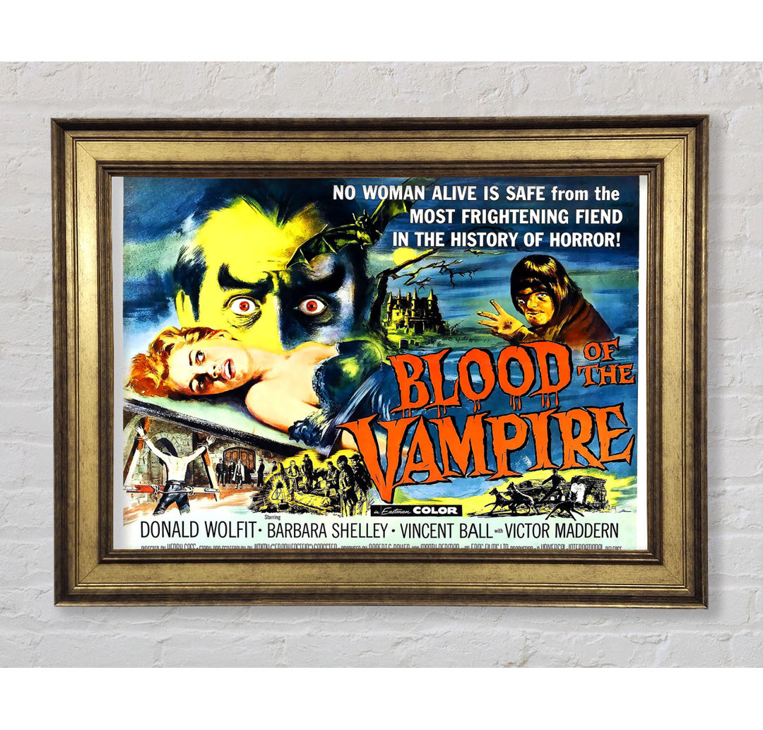 Blood Of The Vampire Poster 2 - Einzelne Bilderrahmen Kunstdrucke