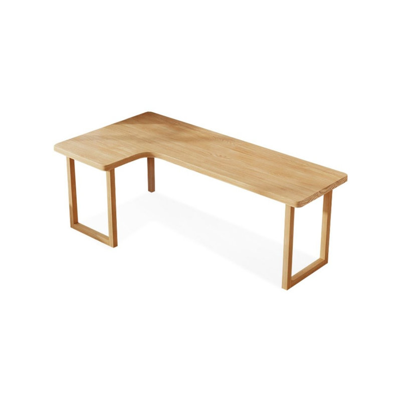 Apprenez les bureaux d'angle en forme de L avec des bureaux d'angle en bois massif, H 29,53 po x l 70,87 po x P 39,37 po