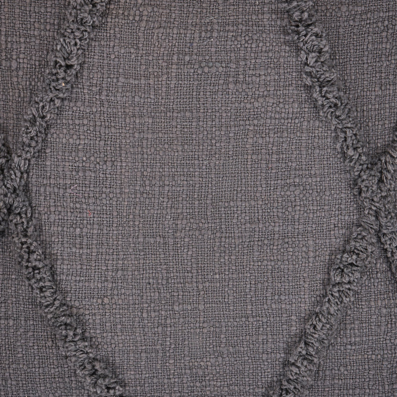 Ensemble de 2 coussins décoratifs en coton tissé à la main, Gris foncé, H 20 po x l 20 po
