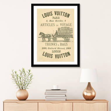 Vintage Woodgrain Louis Vuitton Sign 2 by 5by5collective - Graphic Art Print East Urban Home Size: 40 H x 26 W x 0.75 D, Format: Wrapped Canvas