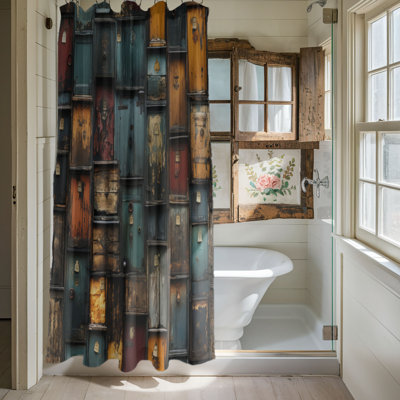 Sefika Patchwork Shower Curtain