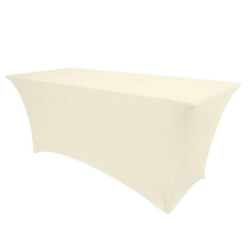 Ultimate Textile Rectangular Tables- 36" H, 5, Ivory, 72" x 24"