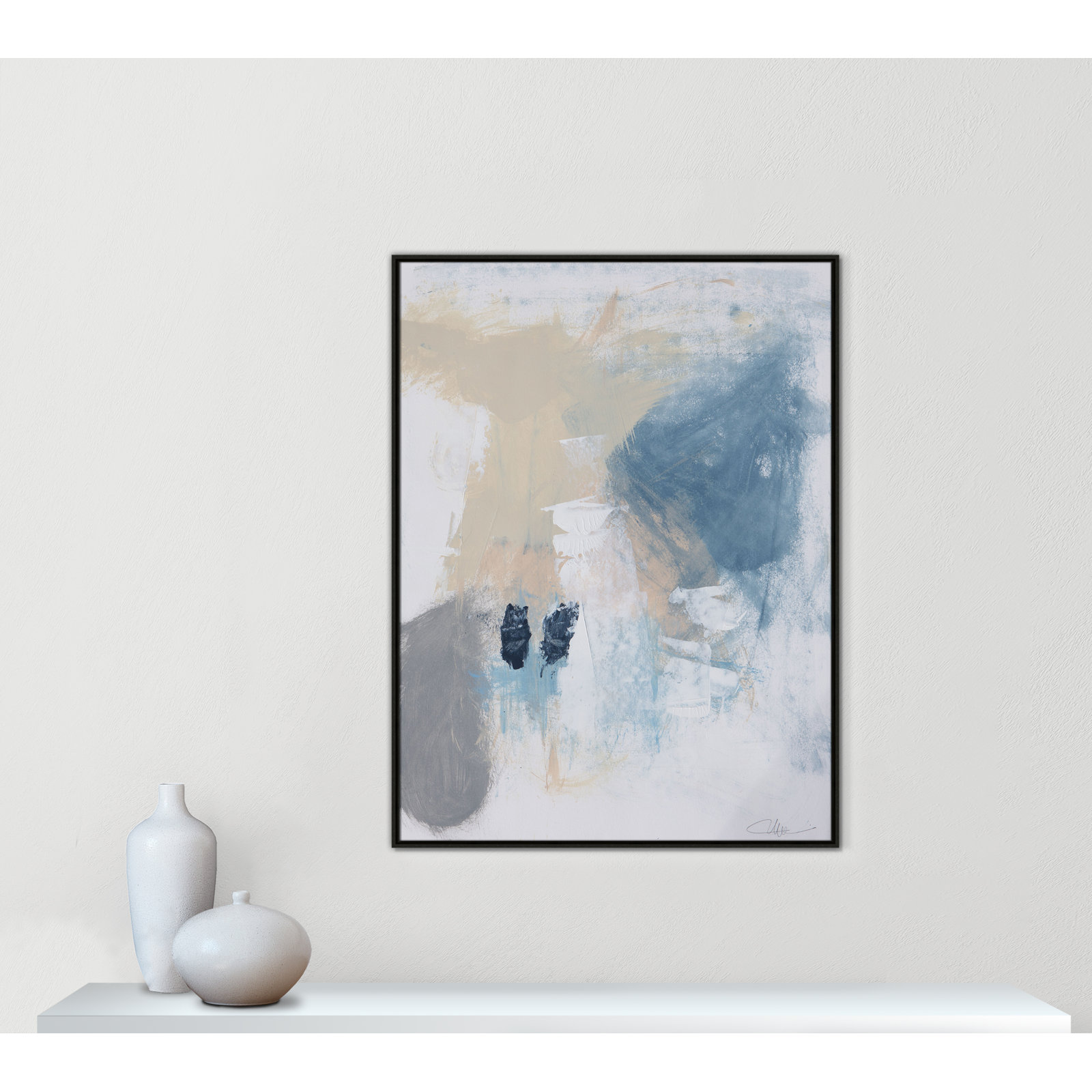 Coastal Carnival Collection "Coastal Carnival II" Print, Espresso Floater Framed Canvas, No Mat, 49.5" H x 37.5" W x 2" D