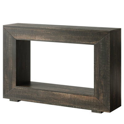 Dark Gray Frame Console Table With Open Base For Loft Entryways by Galibens