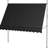 118" Deck Awning With Adjustable Legs And Protected Cover, For Porch, Window, Door, Black Retractable Sun Shade Awning, Protection Legs,