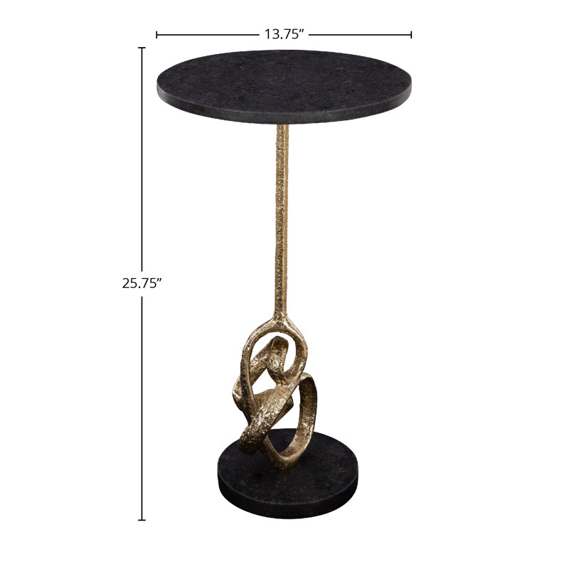 Table d'appoint en aluminium Nirja Martini, argent