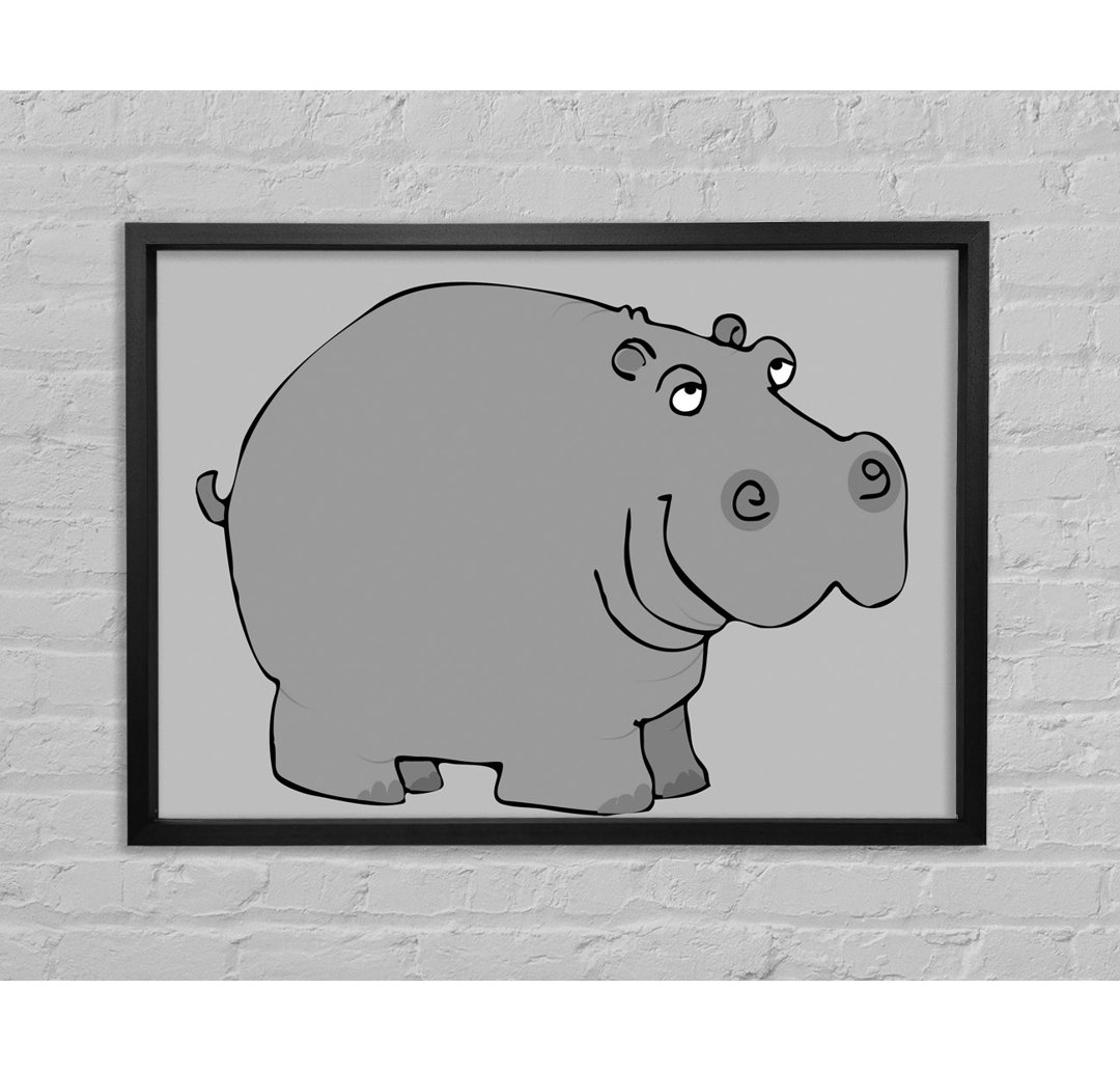 Big Fat Hippo Flieder - Druck