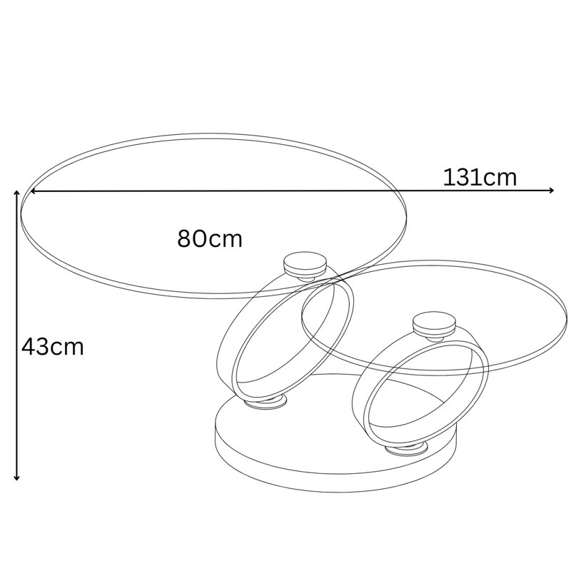 Aundrea Extendable Glass Coffee Table