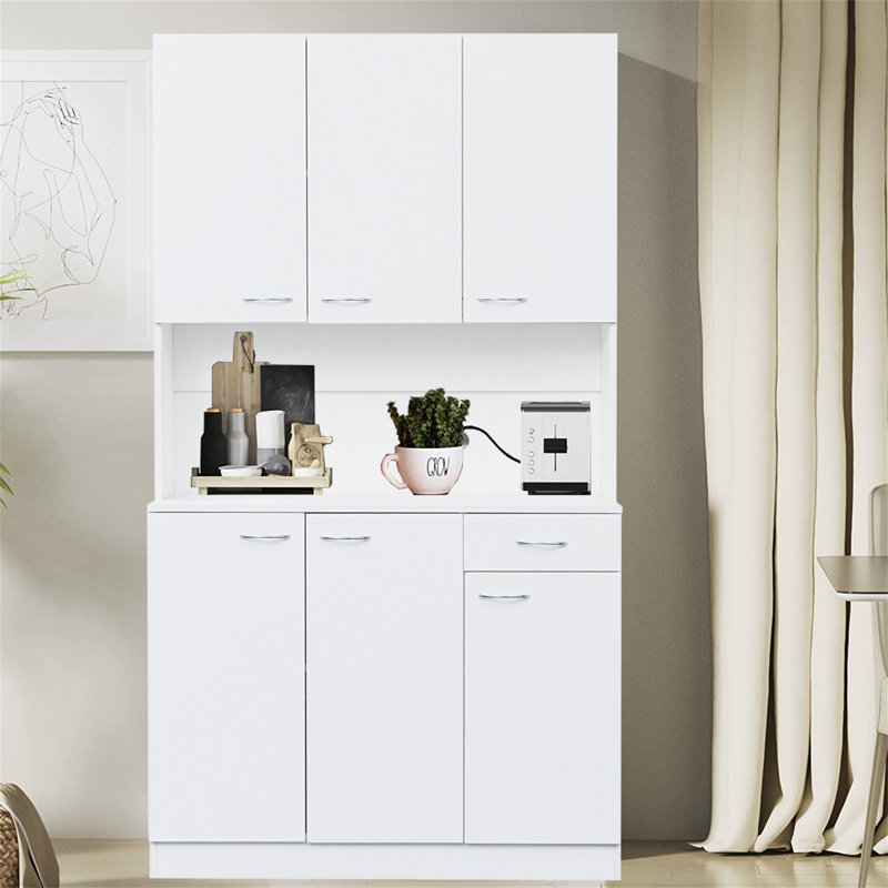 Tagerson Sideboard with Bar Hutch, White