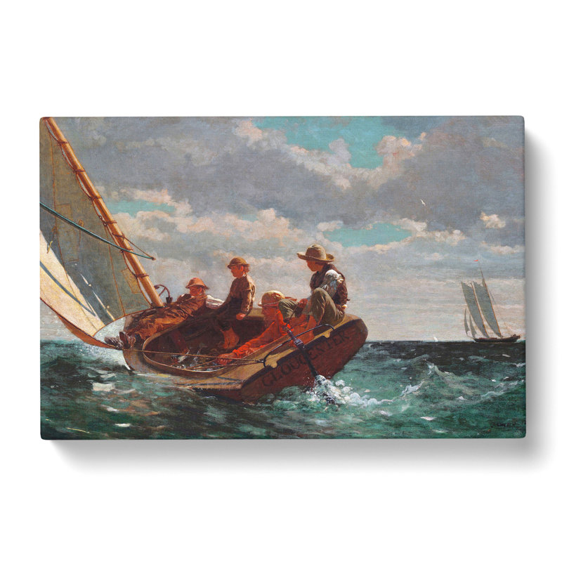 A Fair Wind by Winslow Homer - Wrapped Canvas Painting, 50cm H x 76cm W x 3cm D