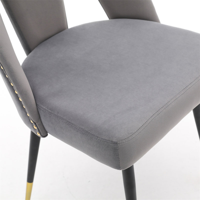 Hecht Fabric Upholstered Dining Chairs, Gray
