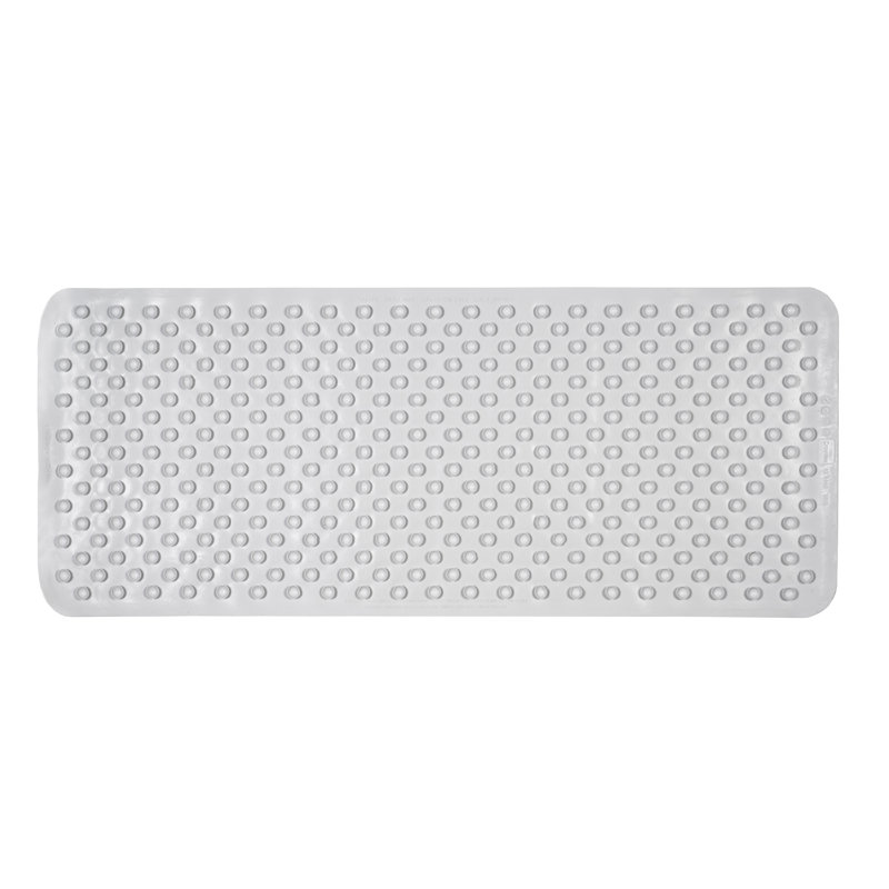Rubagrip Rubber Non Slip Bathmat with Secure Suction Cups, 37cm x 90cm, White