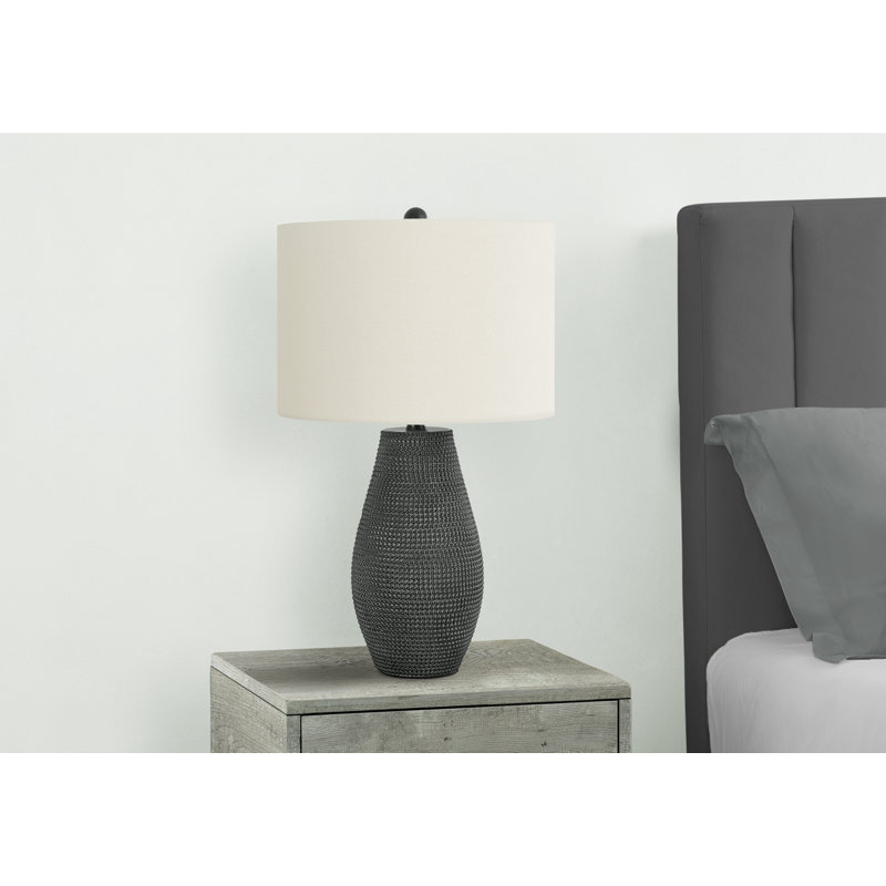 Lighting, H 24 ", lampe de table, contemporaine, Noir, noir, noir, noir