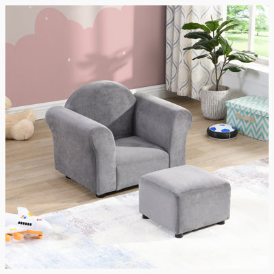 Fauteuil inclinable, canapé rembourré avec repose-pieds pour enfants