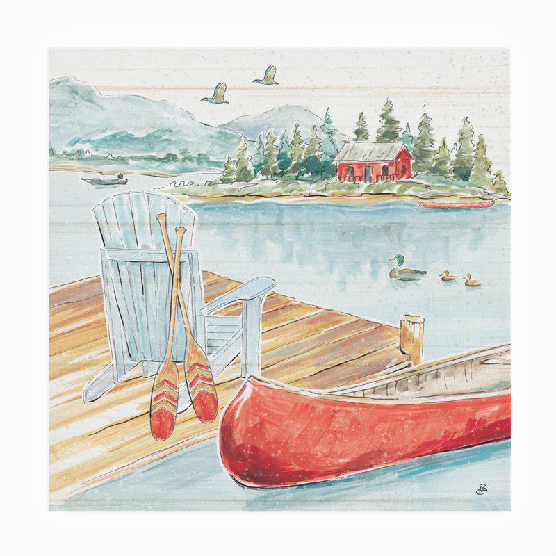 Toile d'extérieur Wadlington Daphne Brissonnet «Lake Moments III», H 18 po x l 18 po x P 1,5 po