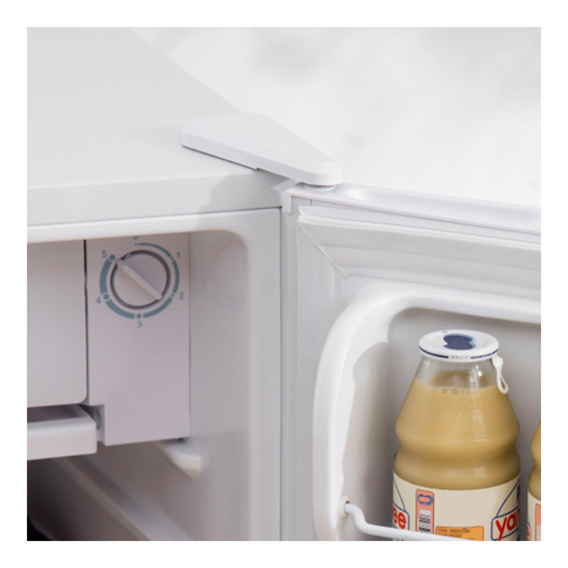 Mini réfrigérateur de 3,2 pi cu avec congélateur, réfrigérateur compact à une porte avec thermostat réglable, tablette et porte réversible pour chambre à coucher, dortoir, bureau à domicile, écoénergétique