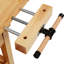 Établi professionnel 60 po en bois d'hévéa massif avec 2 tiroirs, tablette ouverte, finition naturelle pour garage, atelier de menuiserie et utilisation domestique