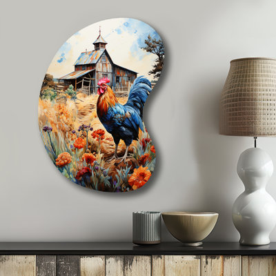 Tuttle - Asymmetrical Barn Metal Wall Art, Freeform Metal Wall Sculpture Print