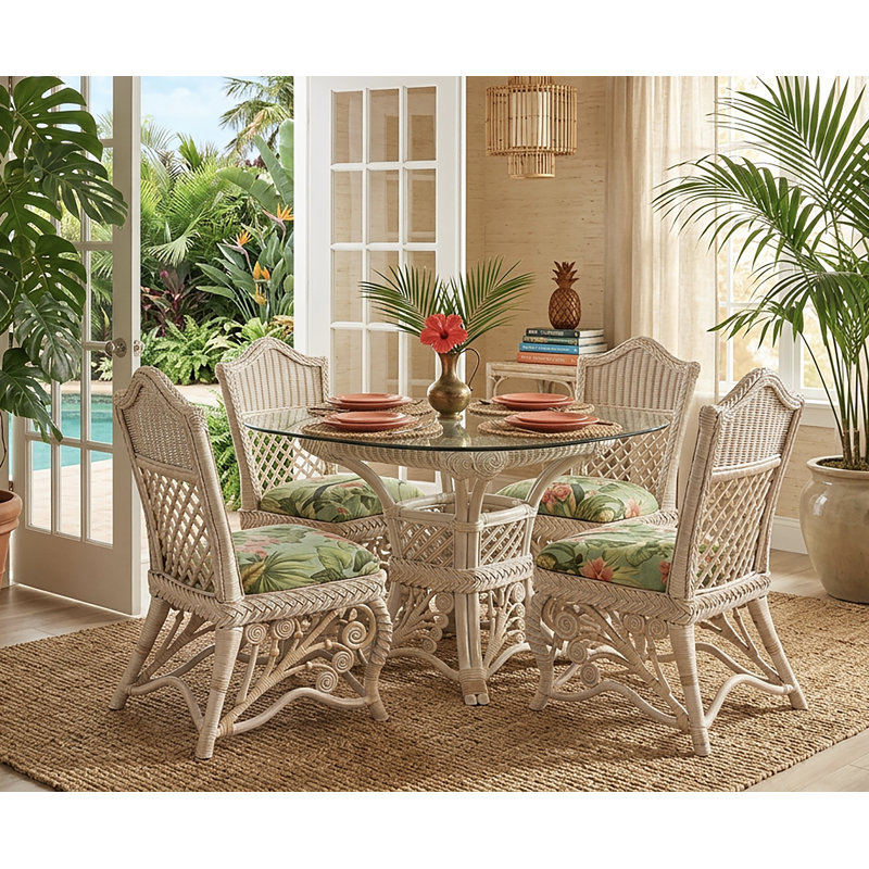 Chaise rembourrée Stennett, Blanc, Sunblue lessandra
