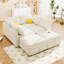 Lit modulaire élégant avec rangement spacieux - beige, 6 sièges, siège d'une hauteur de 19,7 po beige, sièges polyvalents-31885758