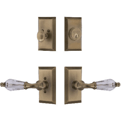 Nostalgic Warehouse Studio Entry Set with Parlour Crystal Lever