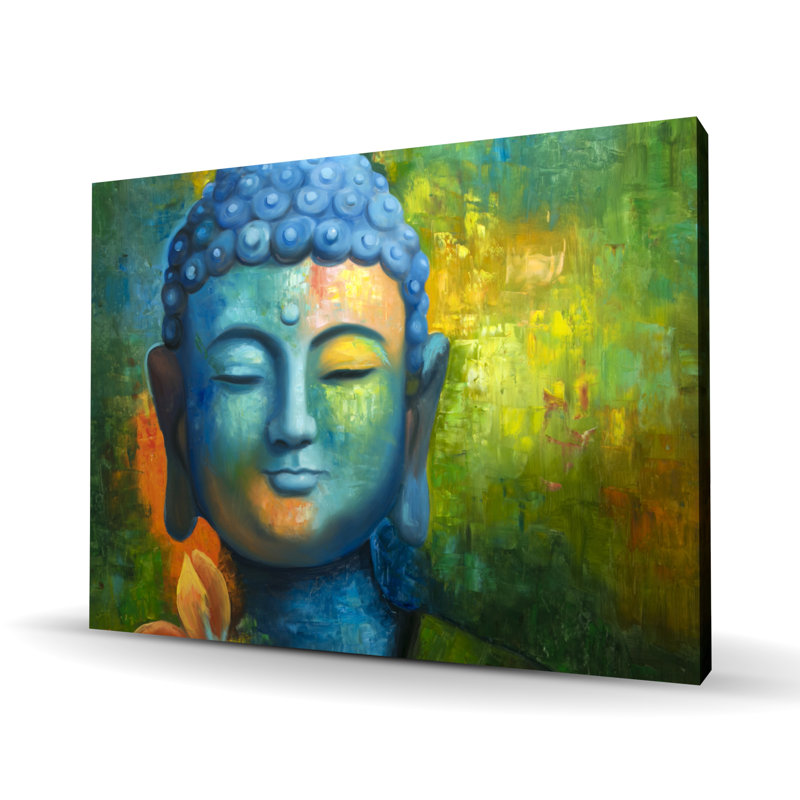«Blissful Buddha» - Toile spirituelle pour décoration intérieure