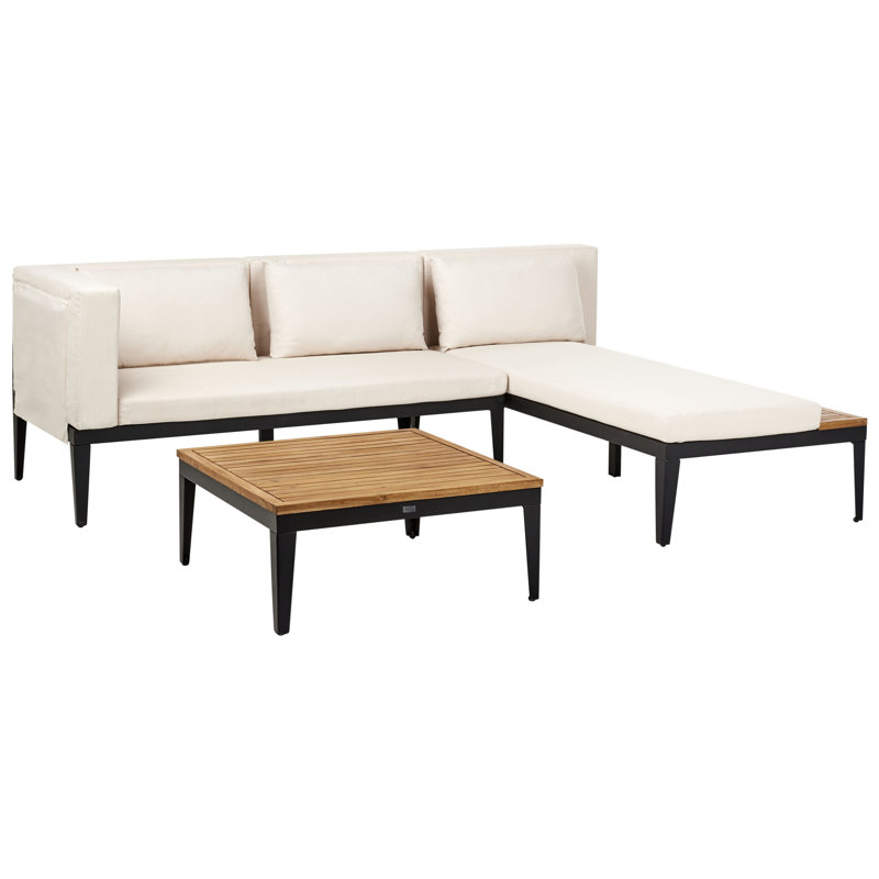Sofa Set with Table BRACCIANO Light Beige