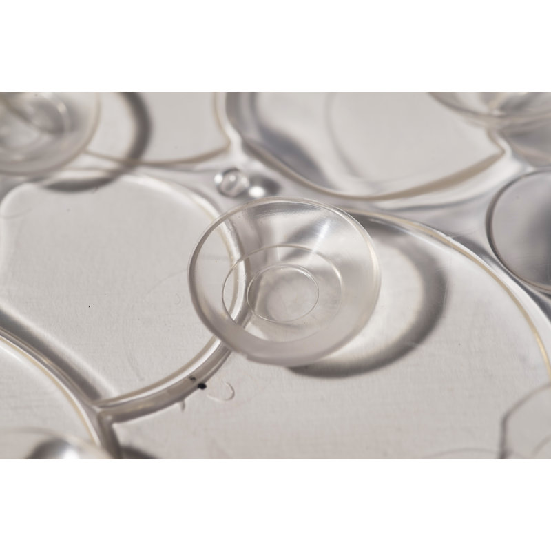 Bubbles Bath Mat with Non Slip Suction Cups, Clear